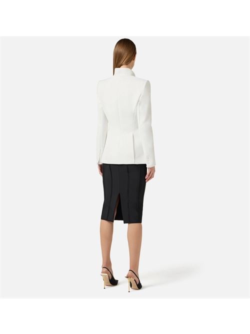 Lightweight crepe jacket with satin lapels ELISABETTA FRANCHI | GI19261E2.360